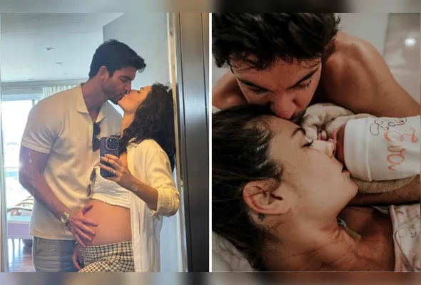 Nathalia Arcuri deu à luz Eva, sua primeira filha com o modelo Lucas Pugliessa