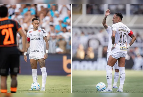 Neymar durante jogo do Santos contra o Corinthians pela sexta rodada do Campeonato Brasileiro