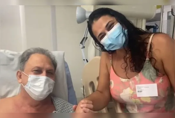 Iremar e a sobrinha Hemily: doação