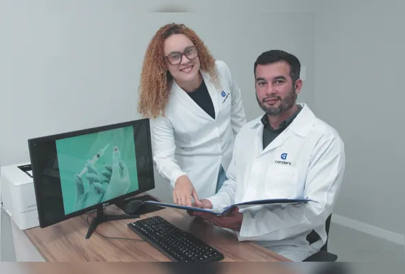 Maria Giullia Fracalossi, coordenadora do estudo e Pedro Figueiredo, sub-investigador do estudo