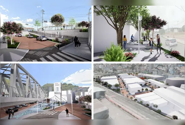 Projeções mostram como vai ficar a 
Vila Rubim após as obras, com melhoria nos acessos viários e calçadas, criação 
de praça sob a Ponte Seca e nova iluminação