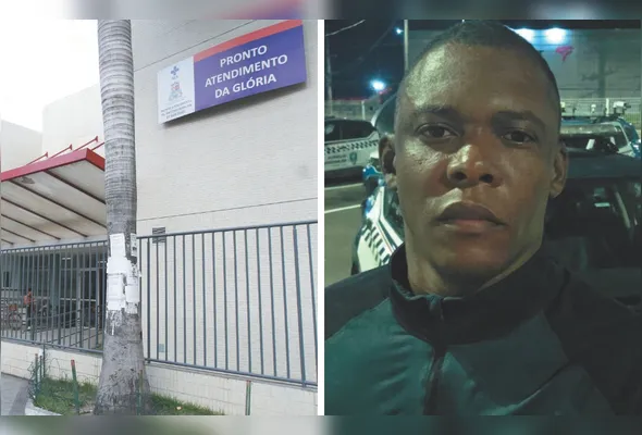 Pronto Atendimento da Glória, onde Robson  Sacramento (destaque) e o colega foram alvo de insultos