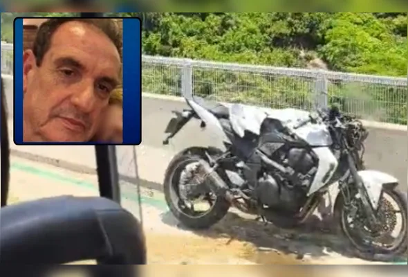 Motociclista morreu na manhã desta quarta-feira após cair na ciclovia