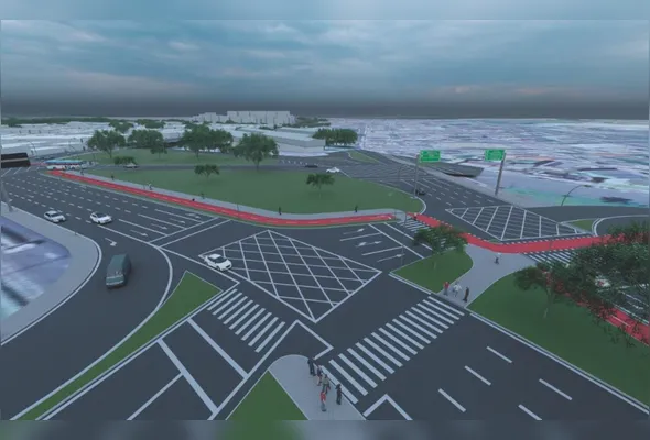 Projeção de como vai ficar a Terceira Via de Ligação Serra-Vitória: projeto conta com ciclovia e calçada