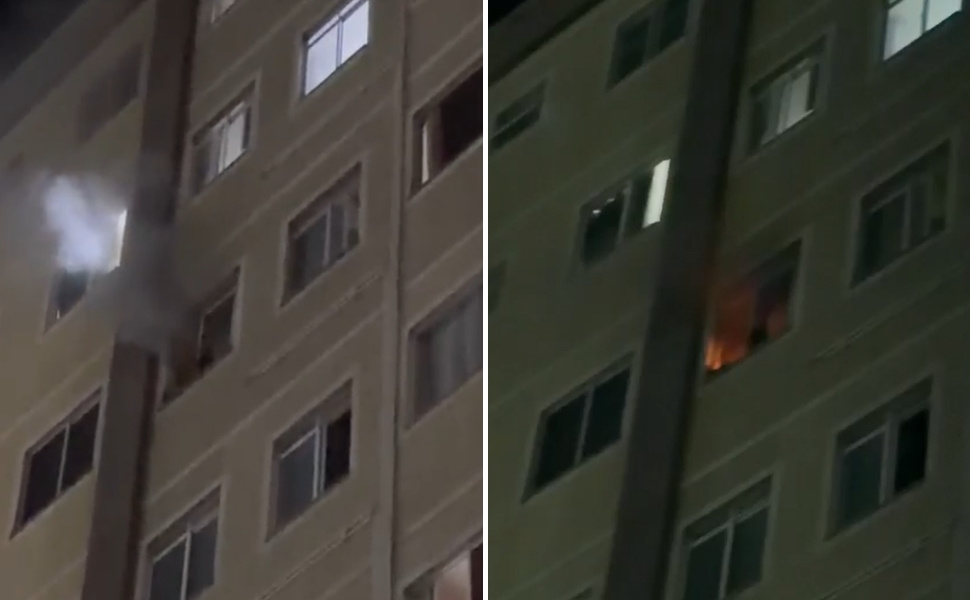 Máquina de lavar causa incêndio em apartamento em Vila Velha
