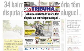 Imagem ilustrativa da imagem Confira os destaques do jornal A Tribuna desta quarta-feira