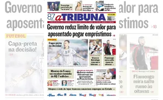 Imagem ilustrativa da imagem Confira os destaques do jornal A Tribuna desta quinta-feira