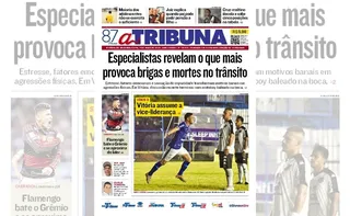 Imagem ilustrativa da imagem Confira os destaques do jornal A Tribuna desta segunda-feira