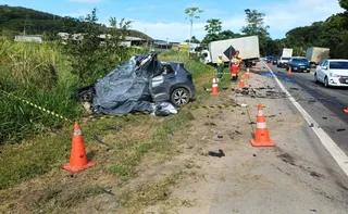 Imagem ilustrativa da imagem Homem morre após colisão envolvendo três veículos na BR-101 em Iconha