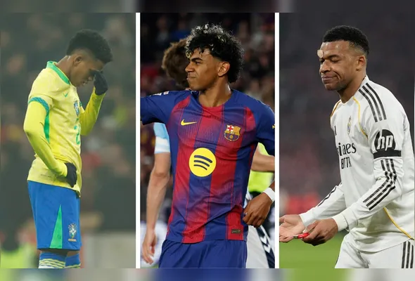 Estevão, Lamine Yamal e Kylian Mbappé