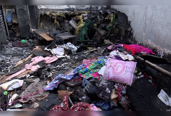 Quarto das crianças ficou totalmente destruído