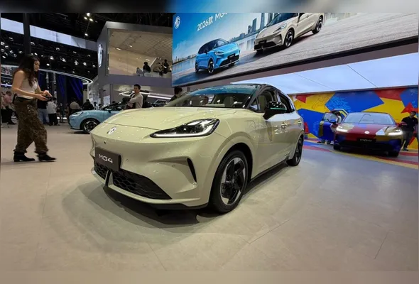 O MG4 Urban, um hatch elétrico, tem lançamento previsto para junho