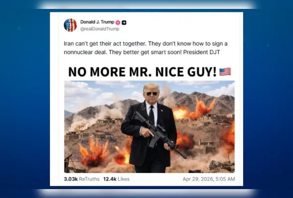 No post, Trump disse que Teerã "não é capaz de se organizar"