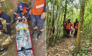 Imagem ilustrativa da imagem Bombeiros resgatam mulher ferida em trilha da Pedra Azul