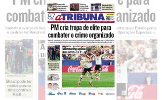 Imagem ilustrativa da imagem Confira os destaques do jornal A Tribuna desta segunda-feira