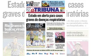 Imagem ilustrativa da imagem Confira os destaques do jornal A Tribuna desta sexta-feira