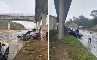 Imagem ilustrativa da imagem Homem morre após carro capotar na ES-482 em Cachoeiro de Itapemirim