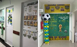 Imagem ilustrativa da imagem Hospitais do ES entram no clima da Copa com decoração verde e amarela