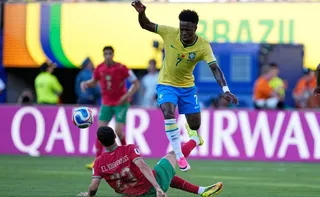 Imagem ilustrativa da imagem Jogada de Vinicius Junior evita derrota do Brasil para Marrocos em estreia na Copa