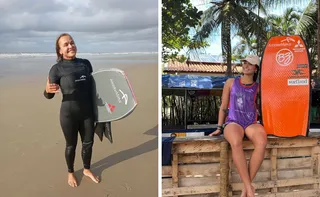 Imagem ilustrativa da imagem Neymara Carvalho e Luna Hardman disputam Brasileiro de Bodyboarding no Paraná