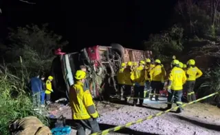 Imagem ilustrativa da imagem Ônibus com bailarinas do Paraguai cai em ribanceira em SC e deixa 3 mortos
