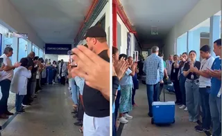Imagem ilustrativa da imagem VÍDEO: Funcionários de hospital fazem corredor de honra após doação de órgãos no ES
