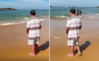 Imagem ilustrativa da imagem VÍDEO: paciente conhece o mar pela primeira vez durante internação no ES