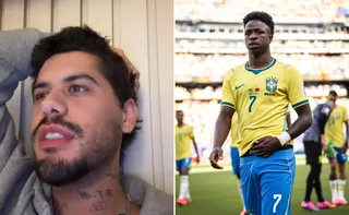 Imagem ilustrativa da imagem Zé Felipe xinga Vini Jr., critica seleção e depois apaga vídeos ao sentir vergonha