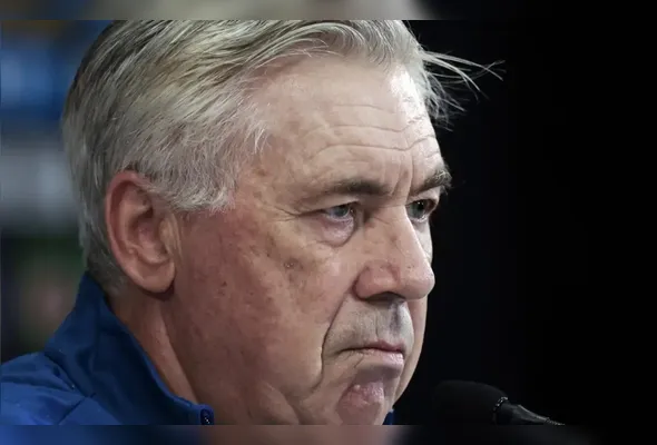 Carlo Ancelotti foi sucinto na entrevista coletiva após o empate entre a seleção brasileira e Marrocos