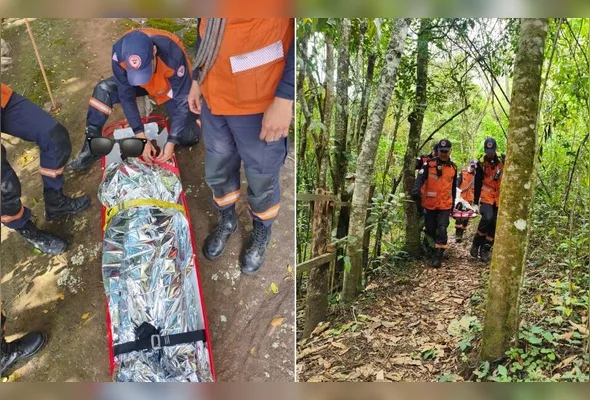 Visitante sofreu uma lesão em um dos membros inferiores enquanto fazia uma trilha no Parque Estadual da Pedra Azul, em Domingos Martins