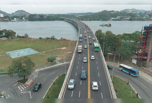 Projeção mostra como ficará a Segunda Ponte após implantação da quinta faixa: mudança aumentará em 33% capacidade do fluxo em direção a Vitória