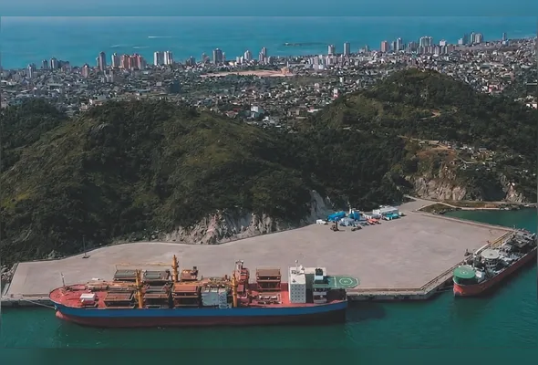 Projeção do Porto Nova Holanda, que tem previsão de ficar pronto e começar operação no final de 2028