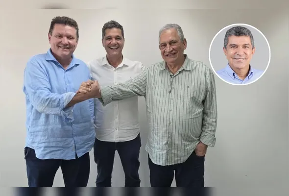 Euclério, Ricardo e Enivaldo: prefeitos querem Sergio Vidigal como vice