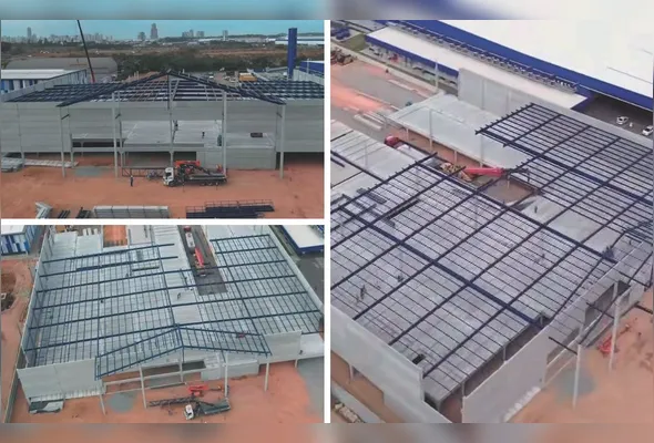 Obras da megaloja da Havan em Vila Velha, que vai abrir 200 empregos e cuja inauguração passou para novembro
