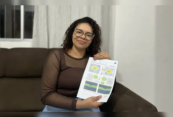 Valdeise Lima foi a uma consulta de rotina e o médico percebeu uma  suspeita de glaucoma. Ela vai fazer novos exames daqui a seis meses