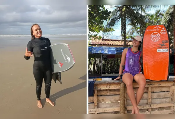 Mãe e filha disputam em Balneário Ipanema, no Pontal do Paraná, mais uma etapa do Circuito Brasileiro