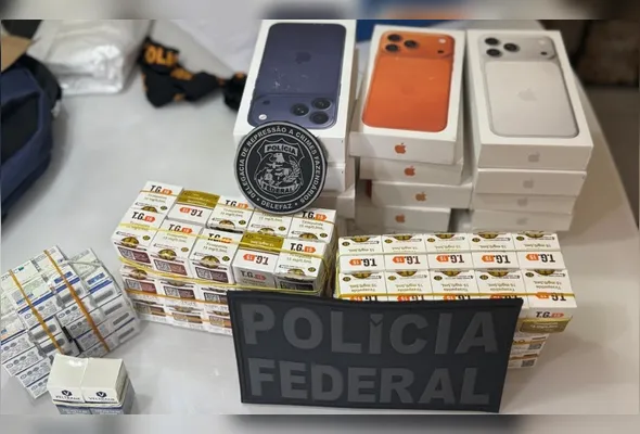 Foram apreendidos 19 aparelhos celulares, 256 ampolas de tirzepatida e 26 canetas de retatrutida