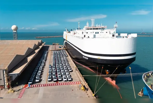 Portocel, em Aracruz, desembarcou 4.300 veículos da GWM em junho deste ano e já ultrapasssa  50 mil carros movimentados em 2026: movimentação cresce em todo o País
