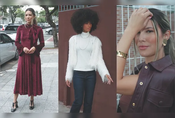 Inverno capixaba aposta em camadas leves e peças versáteis, com destaque para tons terrosos, vinho, couro oversized, franjas líquidas e novas texturas que marcam a estação