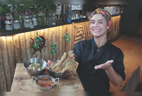 Taysa Lima apresenta a tilápia em dois tempos e a forma como é servida a receita campeã do Roda de Boteco
