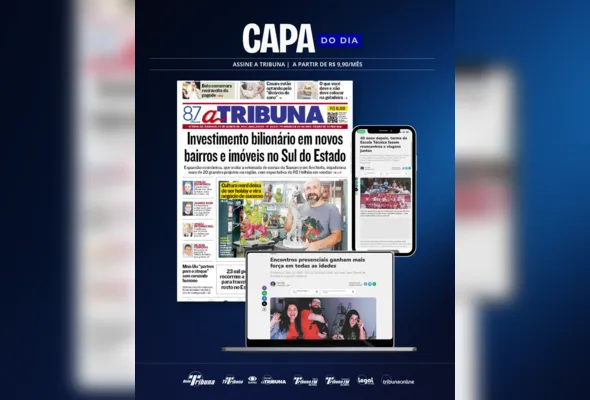 Imagem ilustrativa da imagem Confira os destaques do jornal A Tribuna deste domingo