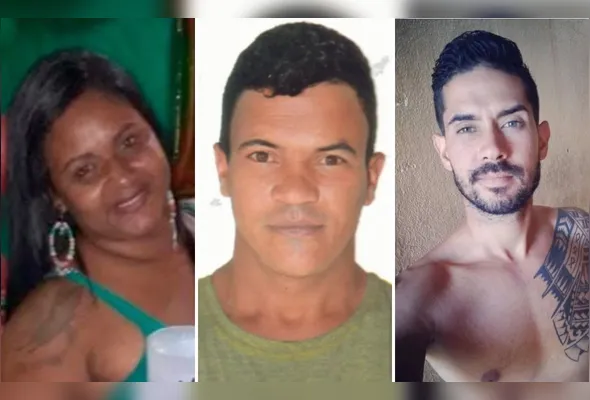 As vítimas Mislene Ferreira dos Santos, Vagner da Costa Jardim e Luiz Gustavo Pratti Corvello