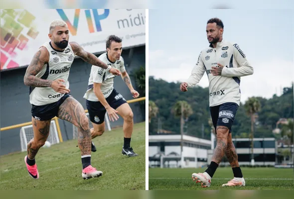 Gabigol e Neymar reforçam o Santos contra o Mirassol