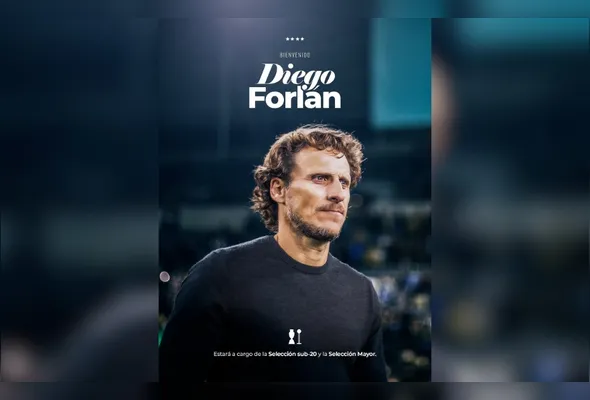 Diego Forlán foi anunciado nesta quinta-feira como novo técnico da seleção uruguaia e também da equipe sub-20