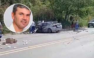 Imagem ilustrativa da imagem Homem morre em batida entre carro e micro-ônibus na BR-259, em Colatina
