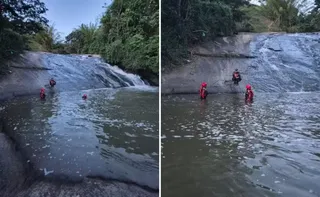 Imagem ilustrativa da imagem Jovem tenta salvar amigo e os dois morrem afogados em cachoeira no ES