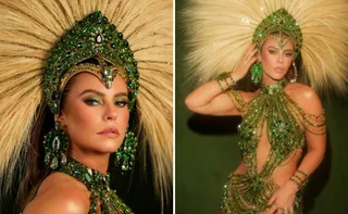 Imagem ilustrativa da imagem Paolla Oliveira é coroada rainha de bateria da Imperatriz Leopoldinense