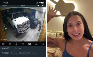 Imagem ilustrativa da imagem VÍDEO | Ana Castela leva susto ao encontrar gambá na garagem de casa e sai correndo