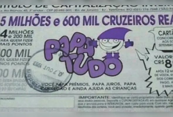 Papa-Tudo, título de capitalização que ficou famoso pelos sorteios na televisão na década de 1990
