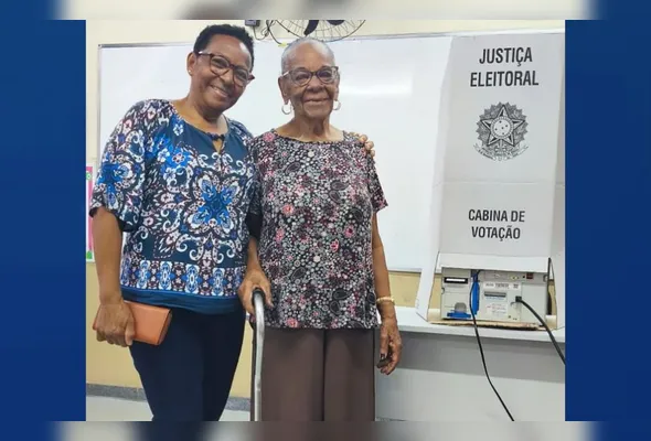 Aos 99 anos, a aposentada Arleth Franca Mathias foi votar em Vila Velha e manteve o compromisso com a cidadania